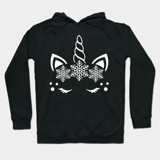 Cute Unicorn Christmas Unicorn Snowflake Hoodie by saugiohoc994